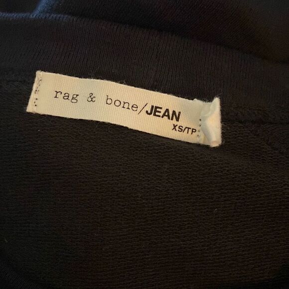 #152 RAG AND BONE Sky Cut Out black stretch top - Picture 2 of 9